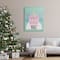 Stupell Industries Pink Ornate Christmas Building Canvas Wall Art